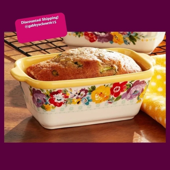 💋 New Pioneer Woman Sweet Romance Mini Loaf Pan - Picture 1 of 4